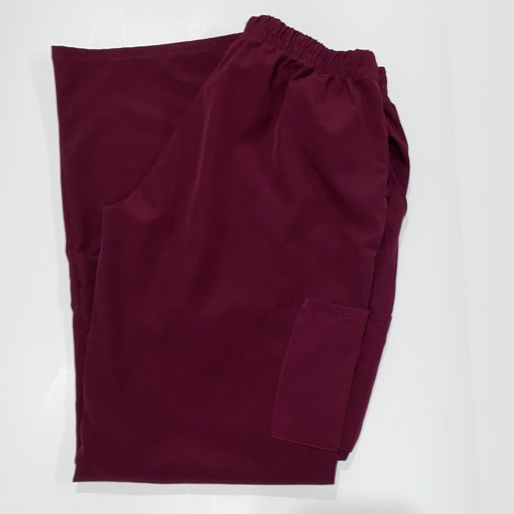 Burgundy scrub pants size M